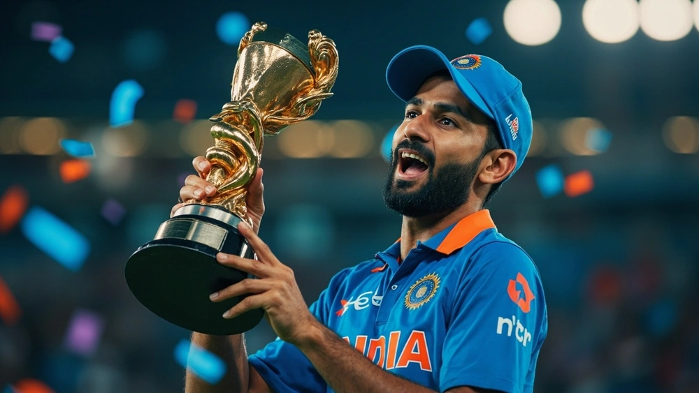 India T20 World Cup 2026 squad captain with trophy